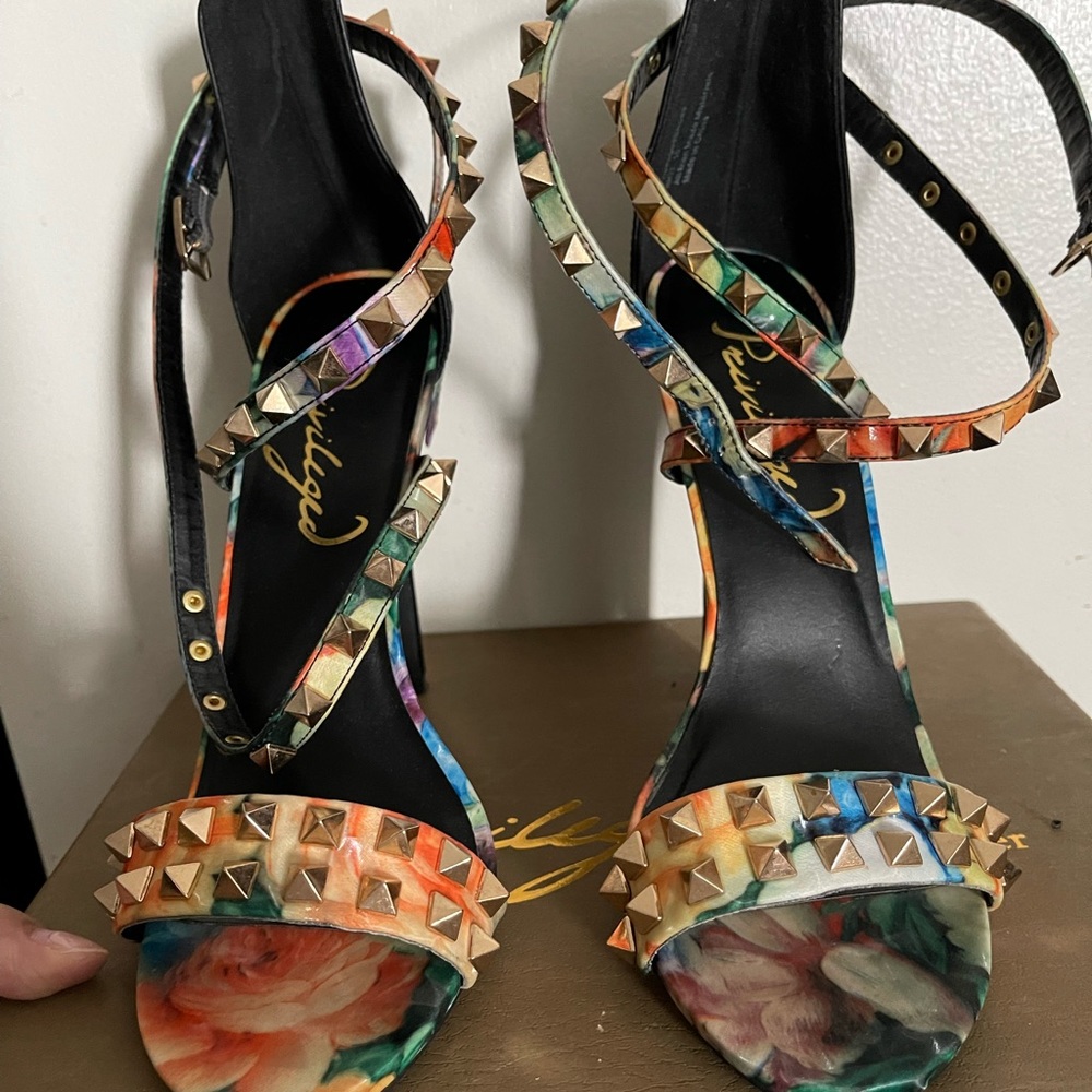 Privileged stiletto heel shoes - Multi Floral - Size: 10